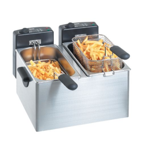  Φριτέζα διπλή ηλεκτρική 4+4 lt